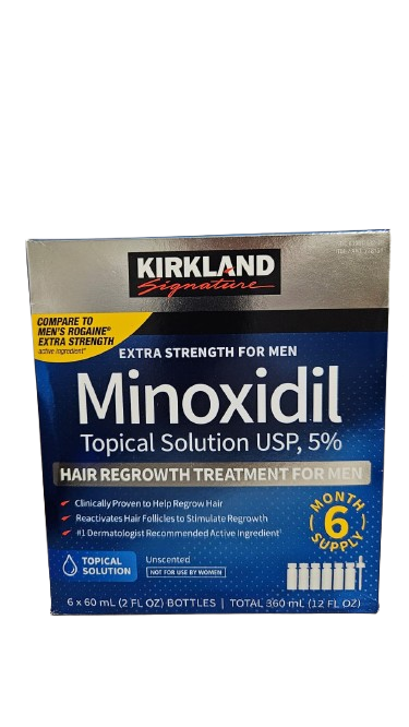 Minoxidil Kirkland 3-Month Supply + FREE Derma Roller for Hair Growth